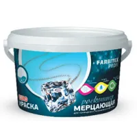 Краска акриловая влагостойкая меркающая Farbitex профи 14кг